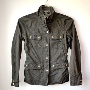 J. Crew Cotton Utility Canvas Jacket Olive Green